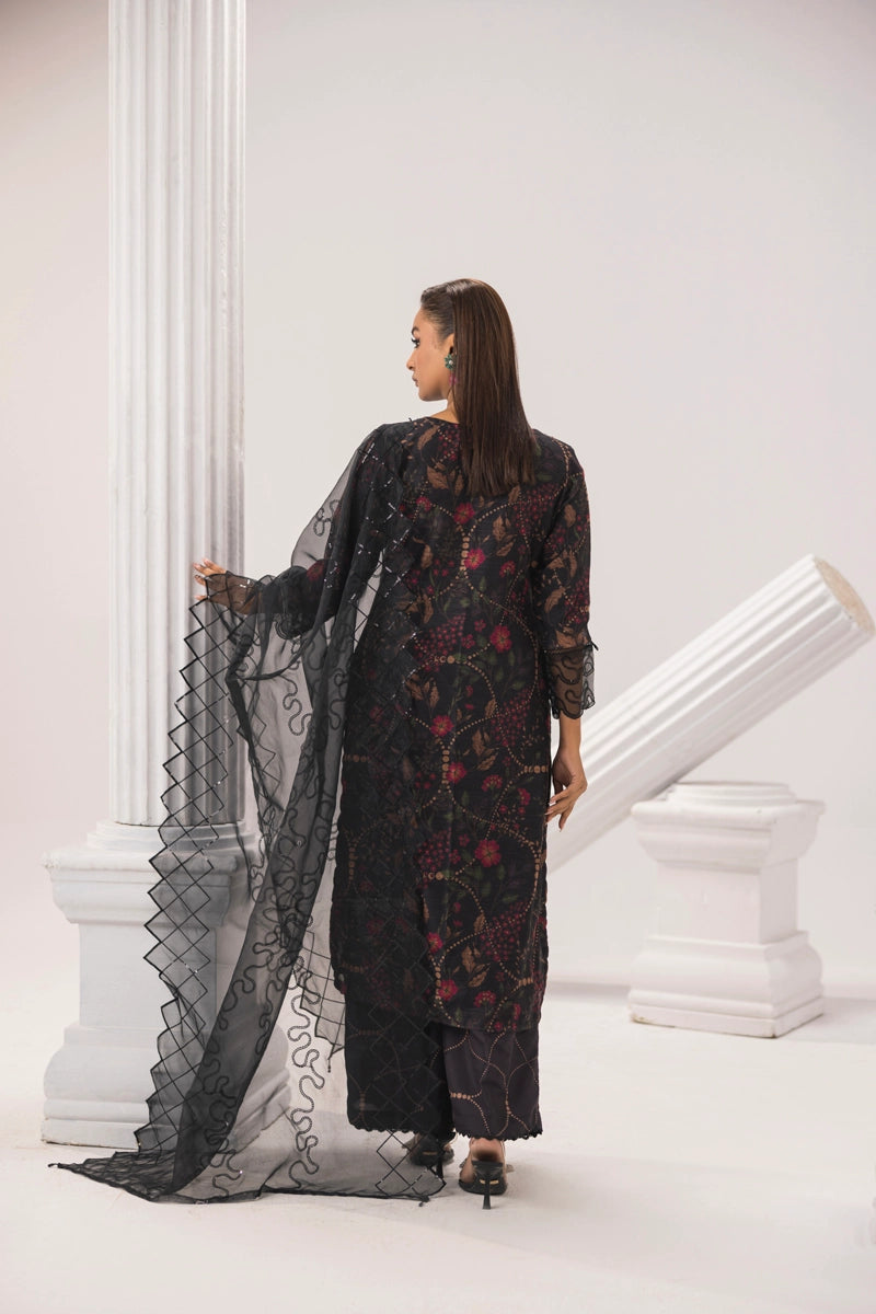 Sehar Eid Silk Monal Pakistani Suit With Palazzo Trousers DG51