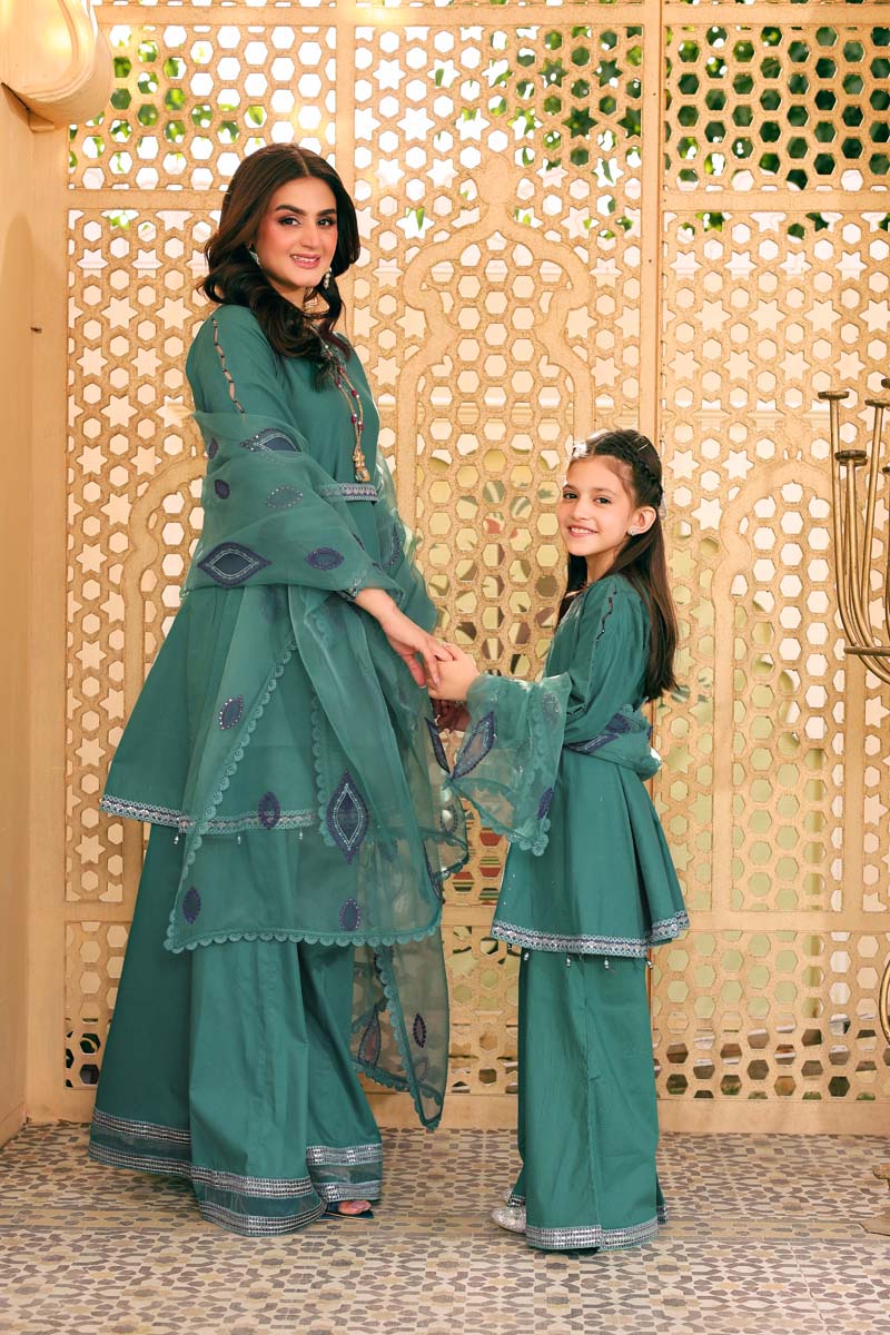 Ally's Mummy & Me Eid Girls Outfit with Sharara AL889K