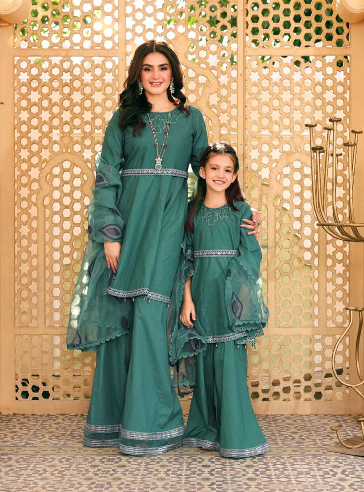 Ally's Mummy & Me Eid Girls Outfit with Sharara AL889K