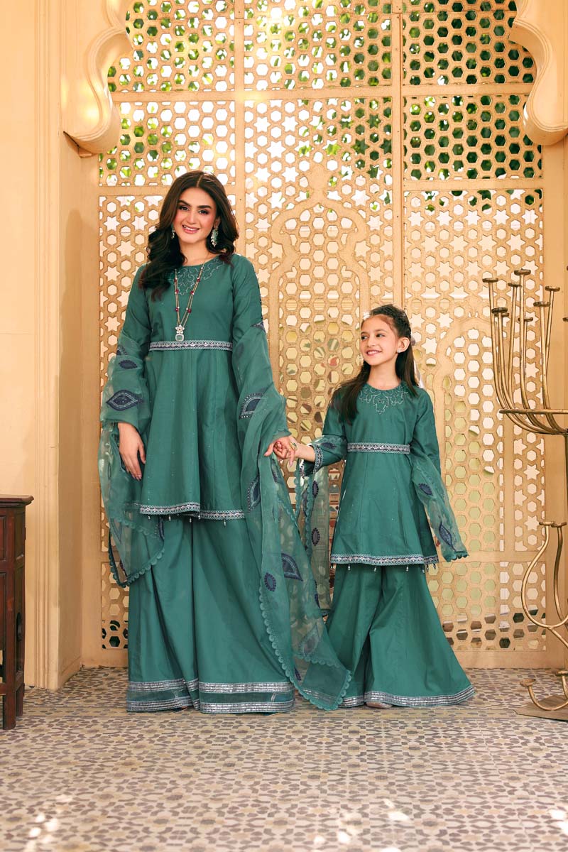 Ally's Mummy & Me Ladies Eid Outfit with Sharara AL889