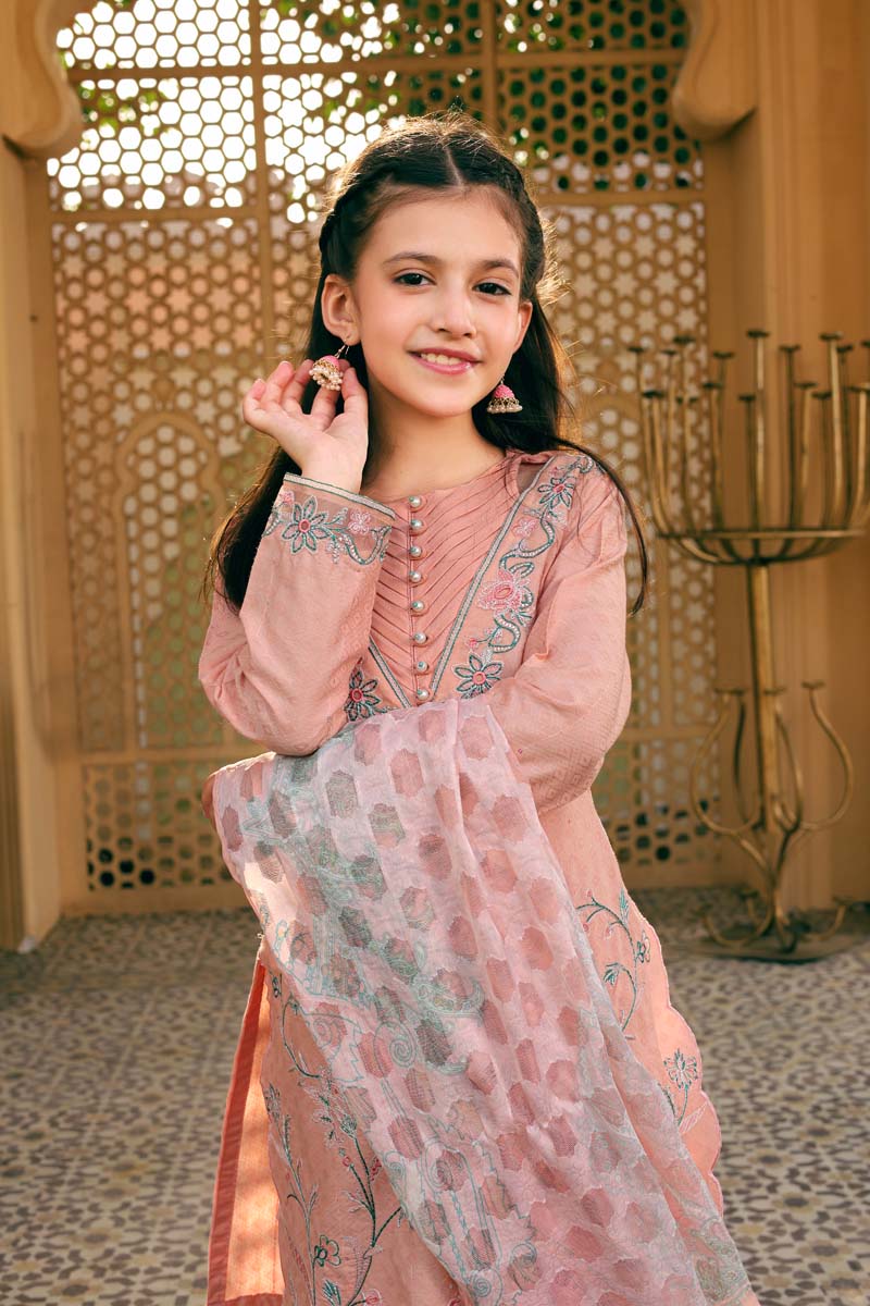 Ally's Mummy & Me Girls Peach Eid Outfit AL959K