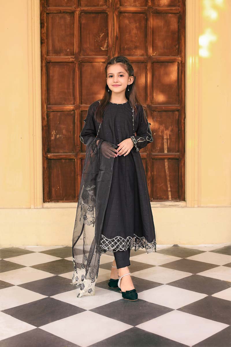 Ally's Mummy & Me Girls Black Eid Outfit AL887K