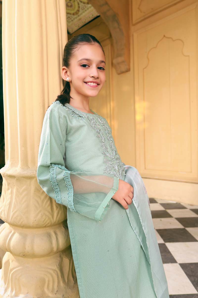 Ally's Mummy & Me Girls Mint Eid Outfit AL888K