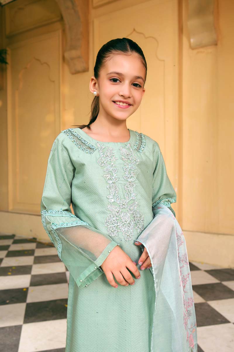 Ally's Mummy & Me Girls Mint Eid Outfit AL888K