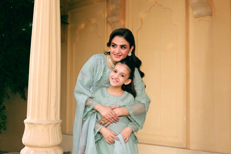 Ally's Mummy & Me Girls Mint Eid Outfit AL888K