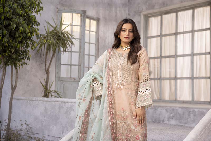 Imrozia Premium Inspired Embroidered 3 Piece Zephyr Wedding Outfit