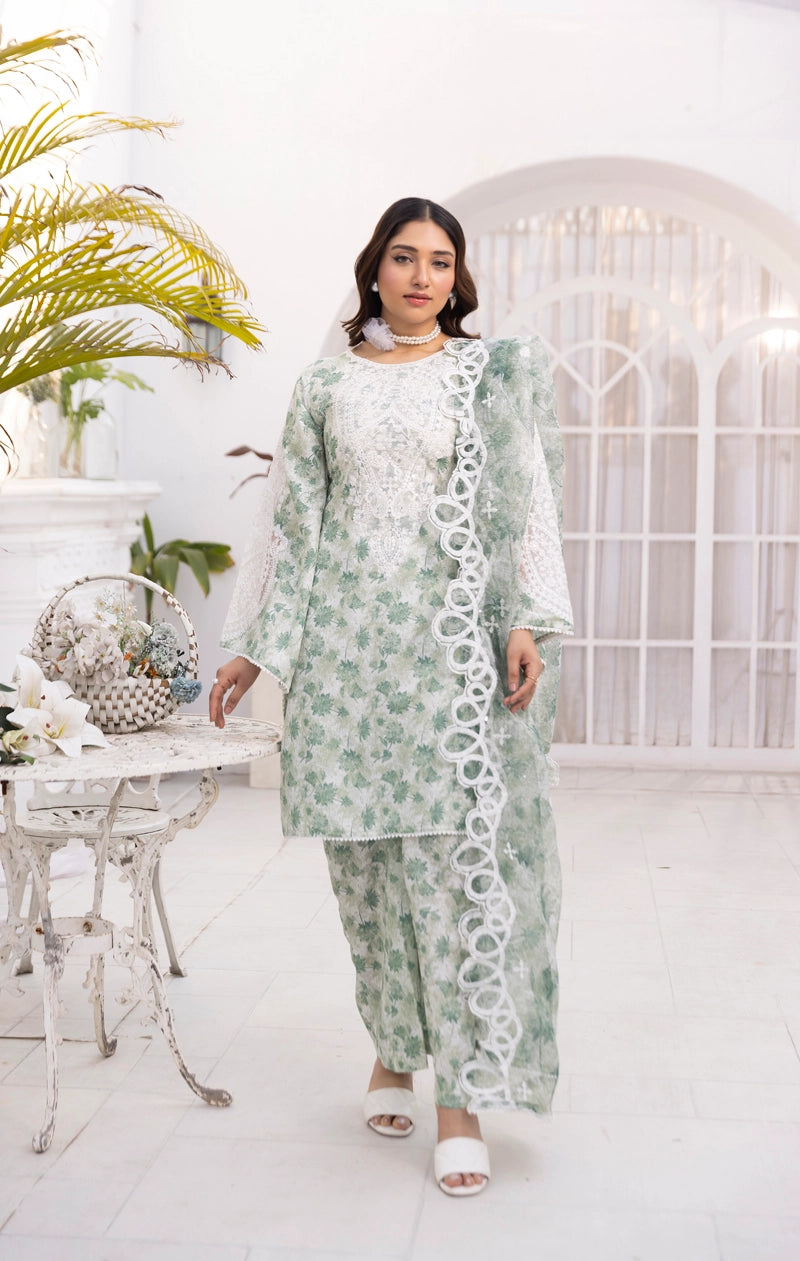 Ethnic Inspired Mummy & Me Ladies 3 Piece Outfit Green