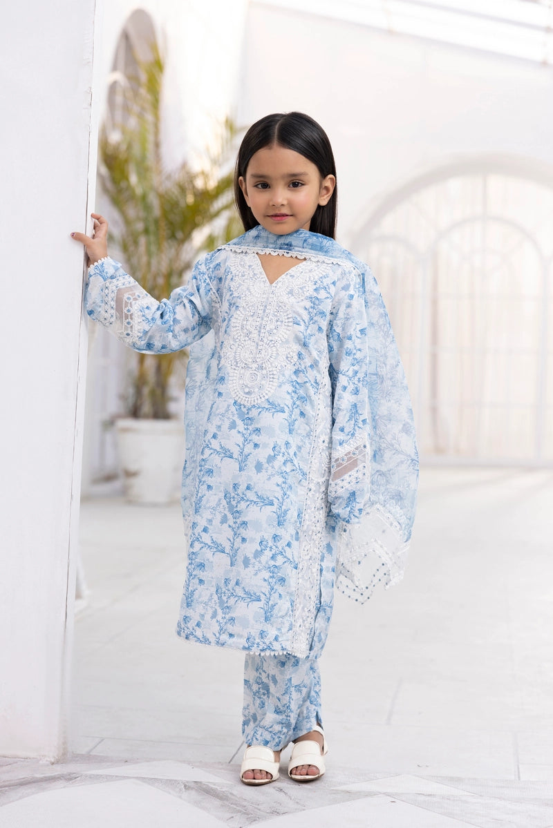 Ethnic Inspired Mummy & Me Kids 3 Piece Outfit Blue