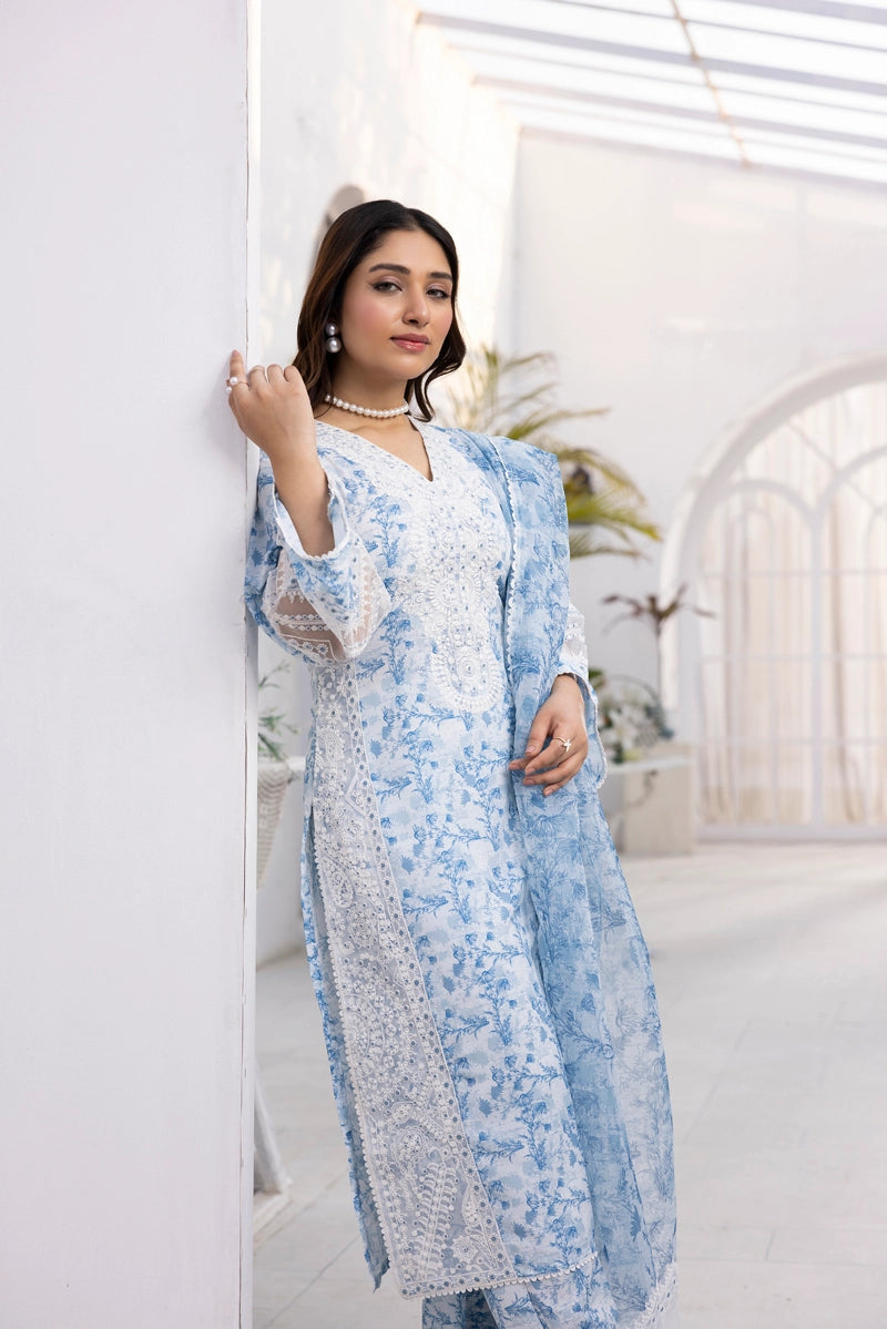 Ethnic Inspired Mummy & Me Ladies 3 Piece Outfit Blue