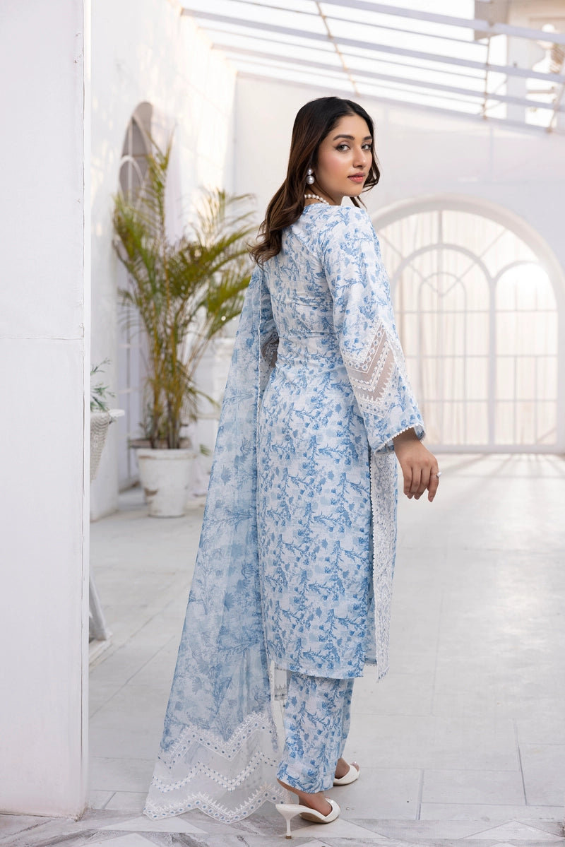 Ethnic Inspired Mummy & Me Ladies 3 Piece Outfit Blue