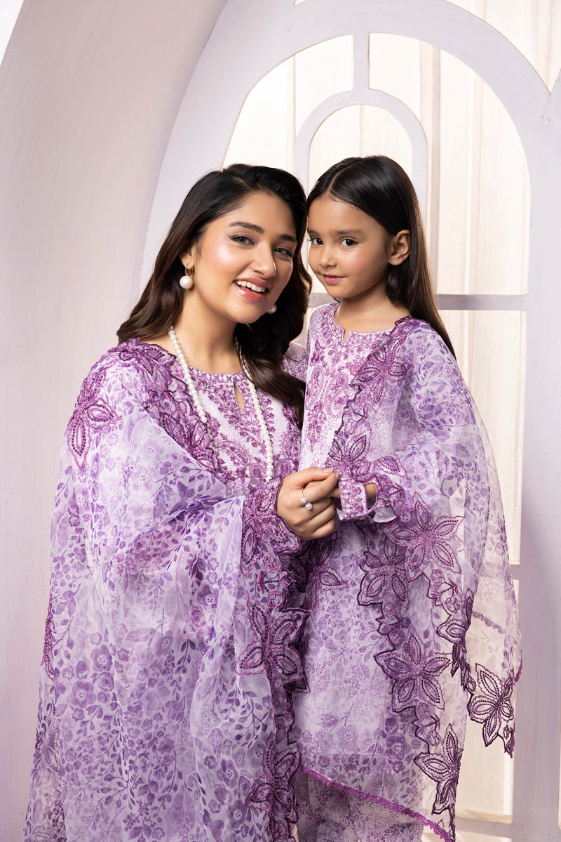 Ethnic Inspired Mummy & Me Kids 3 Piece Outfit Lilac