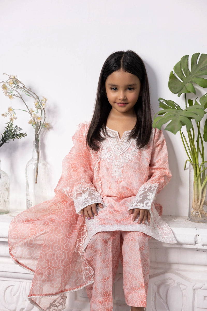 Ethnic Inspired Mummy & Me Kids 3 Piece Outfit Peachy Pink