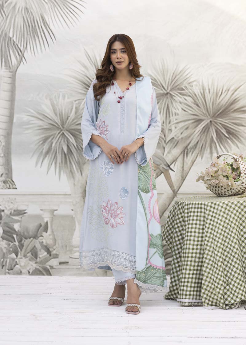 Maria B Inspired 3 Piece Linen Long Kameez Outfit MP01B