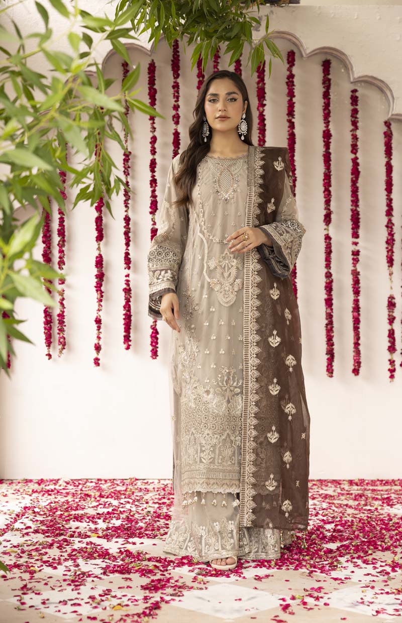 Imrozia Premium Inspired Embroidered 3 Piece Zehtoon Wedding Outfit