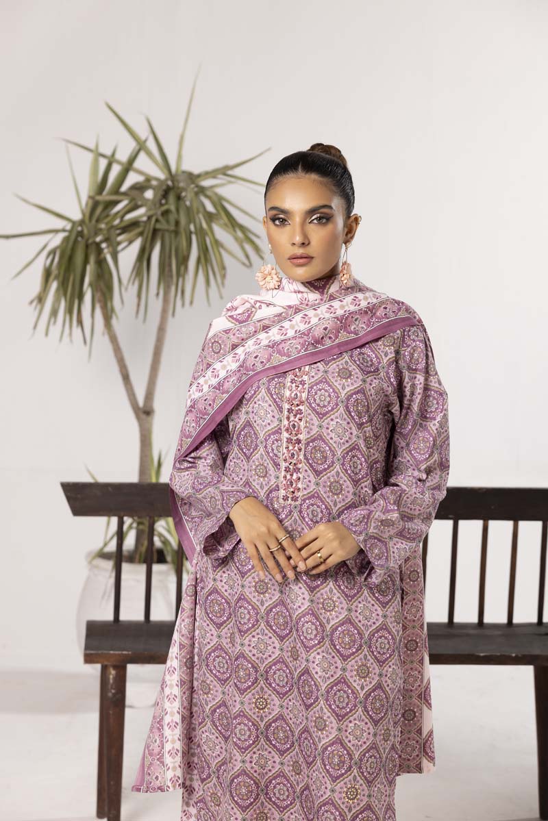 Sana Luxe 3 Piece Autumn Linen Outfit Lilac