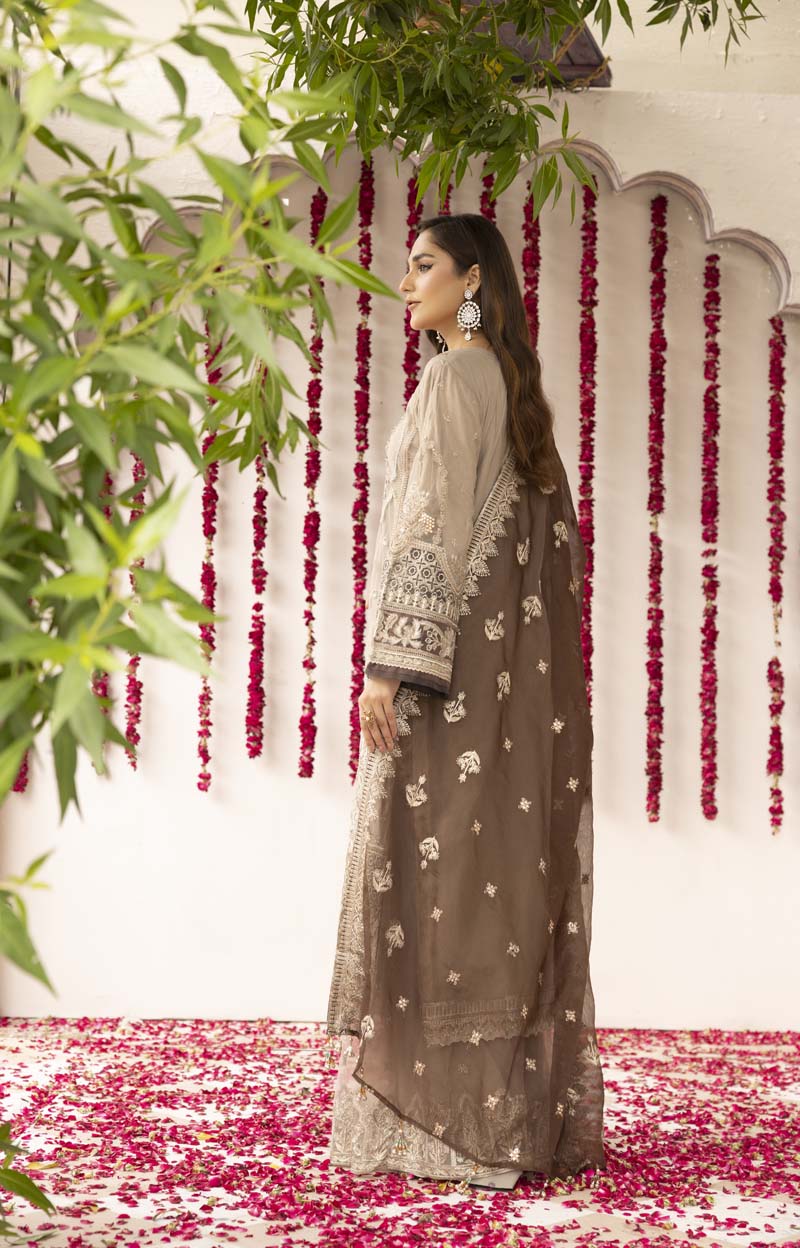 Imrozia Premium Inspired Embroidered 3 Piece Zehtoon Wedding Outfit