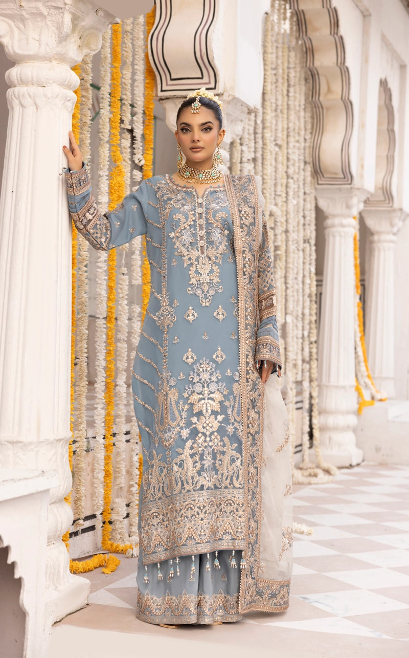 Imrozia Premium Inspired Embroidered 3 Piece Shehnayi Wedding Outfit