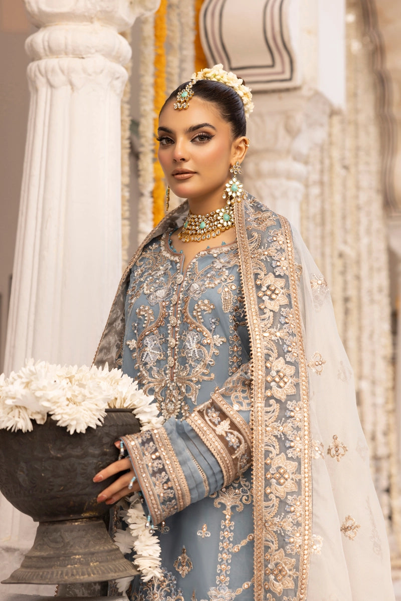 Imrozia Premium Inspired Embroidered 3 Piece Shehnayi Wedding Outfit