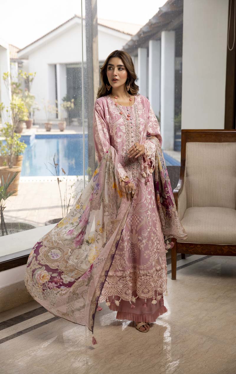 Ivana Luxury Pink Fully Embroidered Desi Eid Outfit SIG09