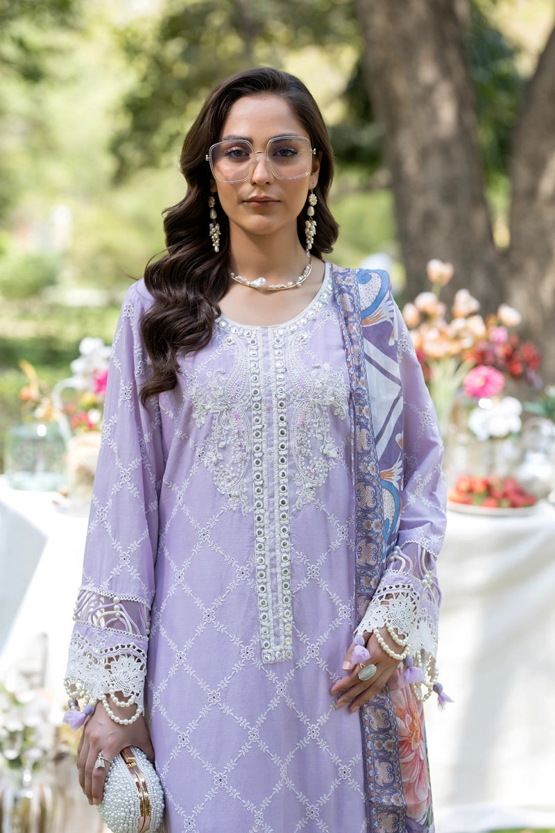 Ivana Luxury Lilac Chikan Kari Embroidered Desi Eid Outfit SIG16