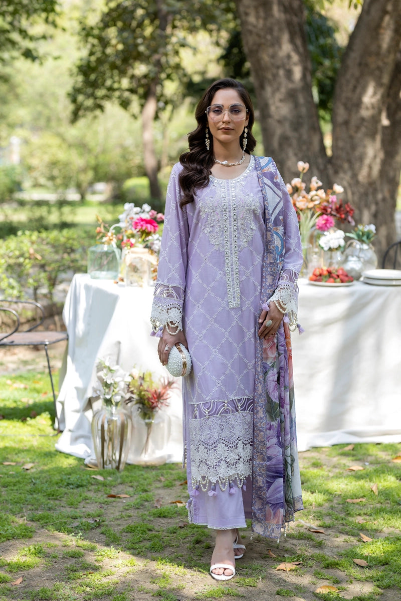 Ivana Luxury Lilac Chikan Kari Embroidered Desi Eid Outfit SIG16