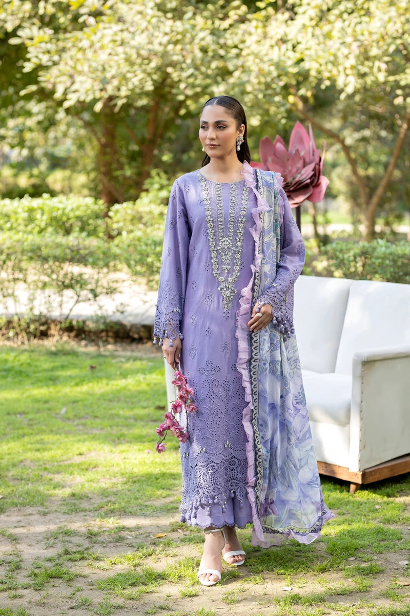 Ivana Luxury Lilac Chikan Kari Embroidered Desi Eid Outfit SIG14