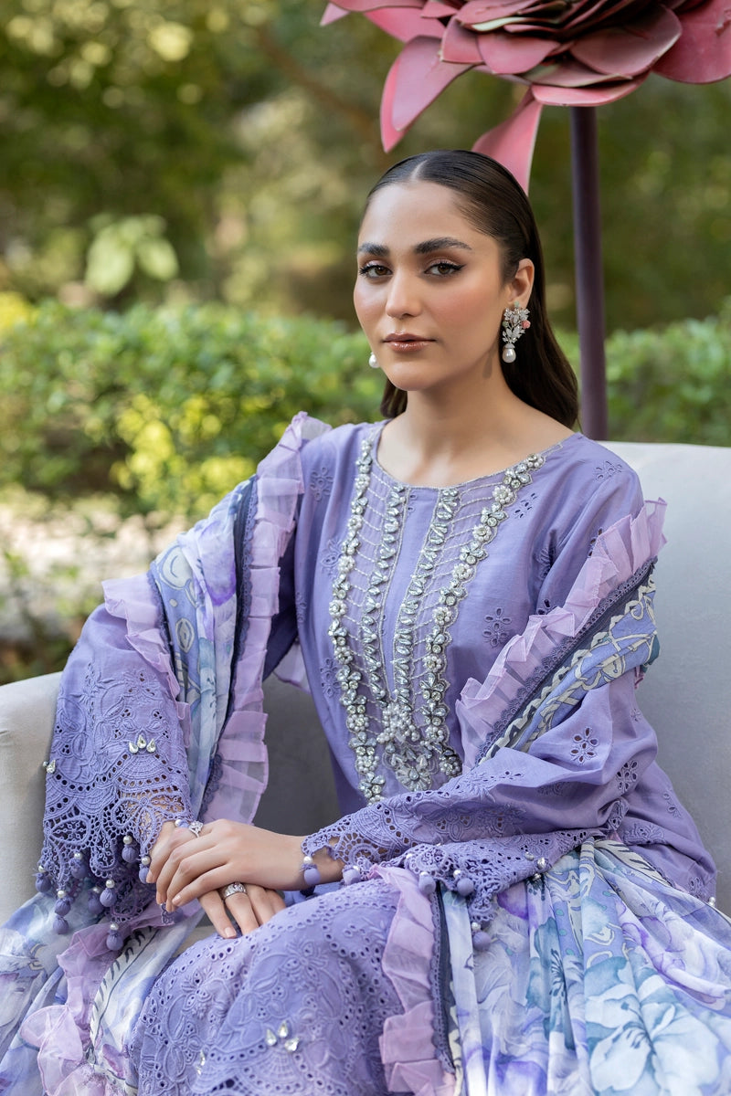 Ivana Luxury Lilac Chikan Kari Embroidered Desi Eid Outfit SIG14