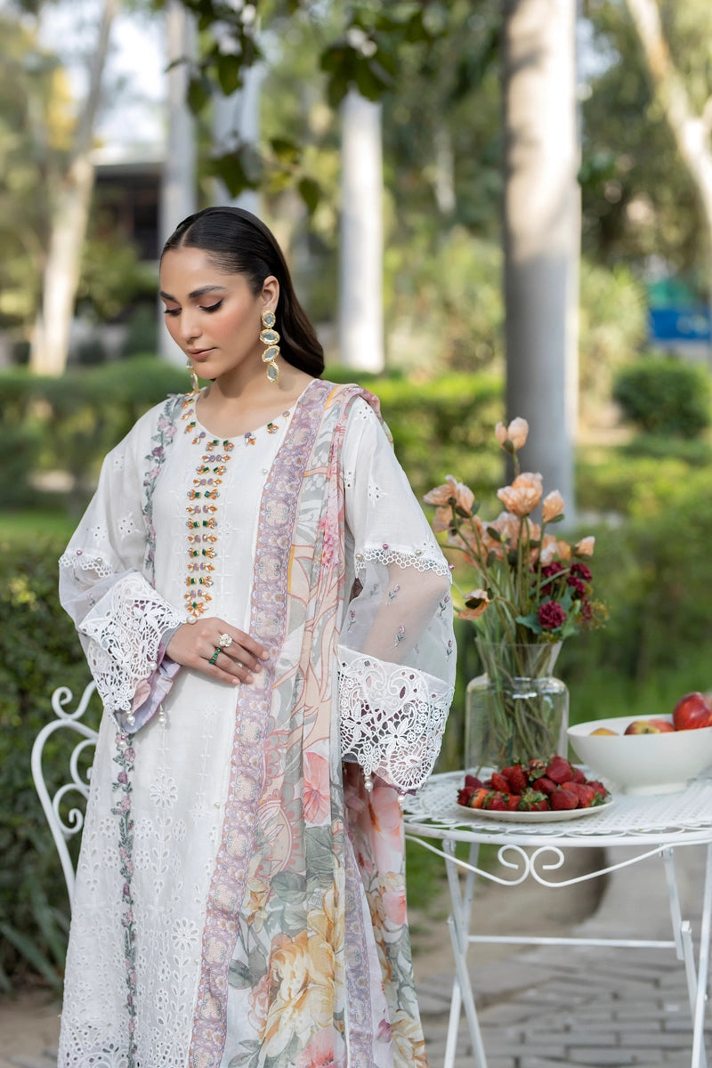 Ivana Luxury White Chikan Kari Embroidered Desi Eid Outfit SIG13