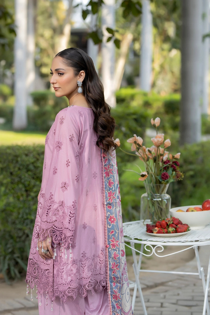 Ivana Luxury Pink Chikan Kari Embroidered Farshi Salwar Eid Outfit SIG17