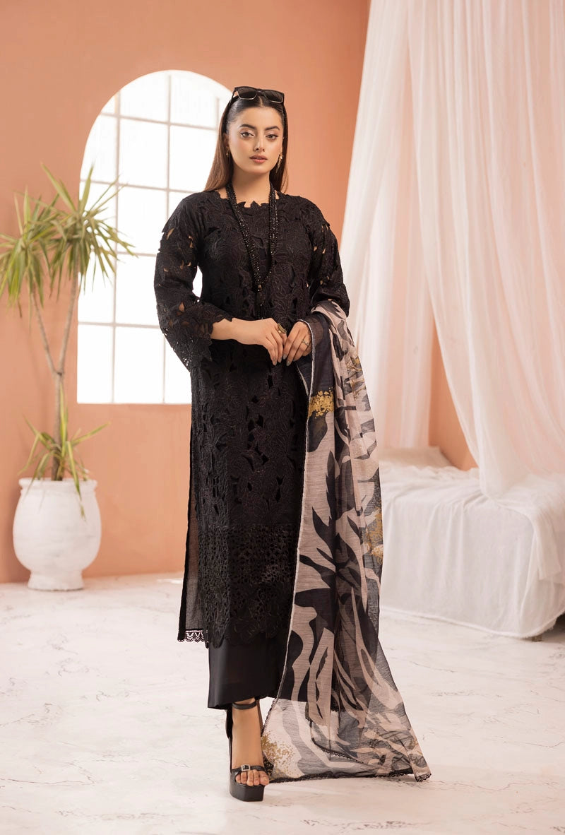 Rang Rasiya Alaya Inspired Embroidered Black 3 Piece Outfit