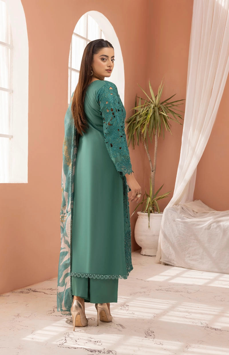 Rang Rasiya Alaya Inspired Embroidered Green 3 Piece Outfit