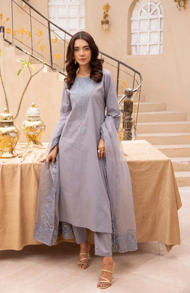 Nakhra Mummy & Me Ladies Steel Blue Eid Outfit NKR05