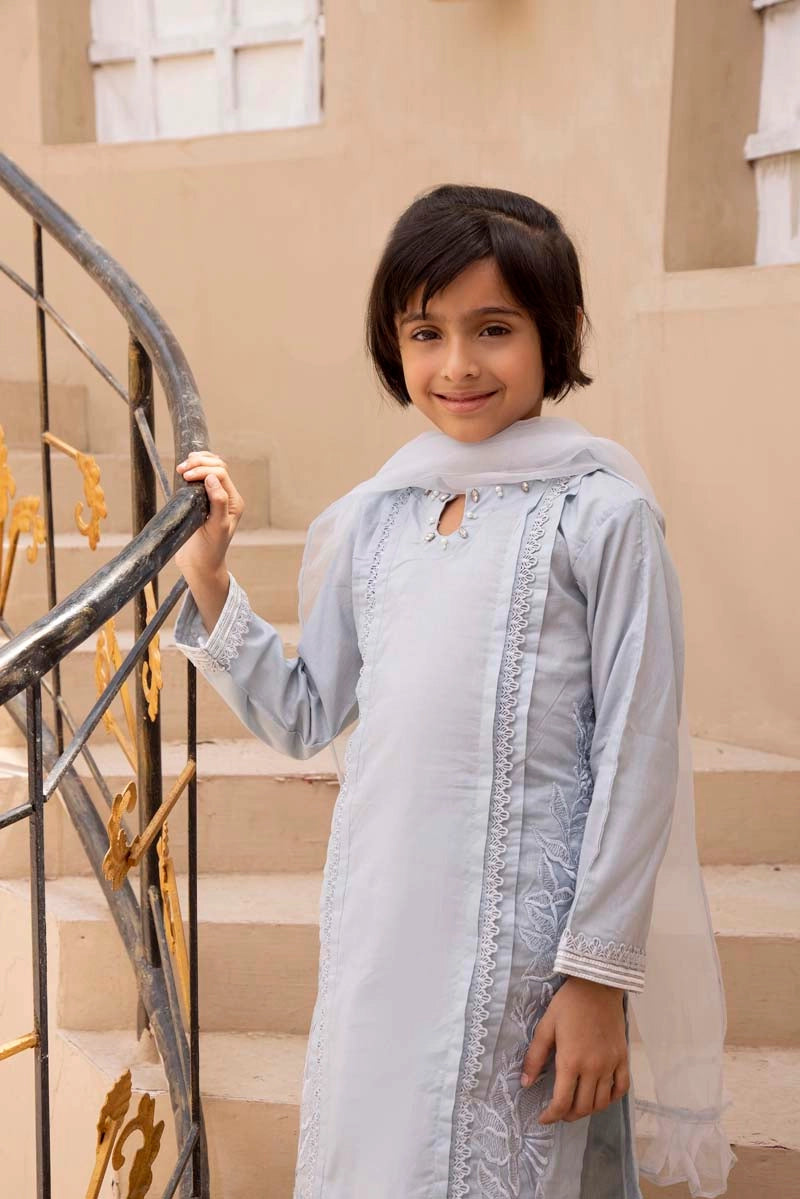 Nakhra Mummy & Me Girls Pastel Blue Eid Outfit NKR04K