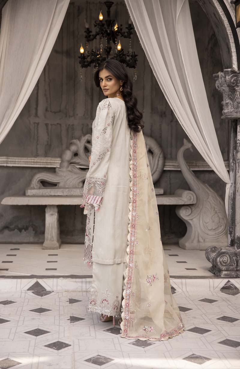 Maria B inspired Green Viscose Embroidered Palazzo Eid Outfit 2419G - Desi Posh