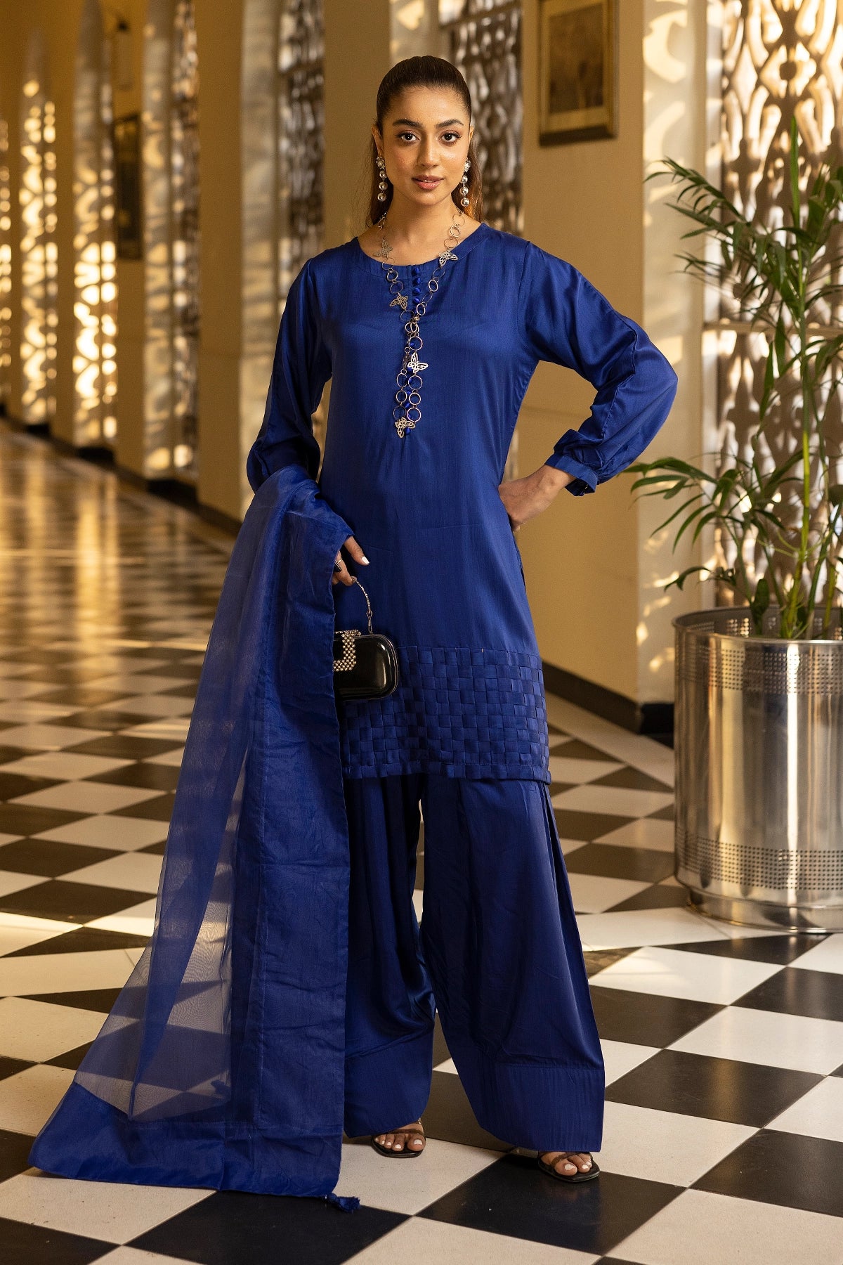 Hussain Rehar inspired Farshi Mummy & Me Ladies Blue Eid Outfit