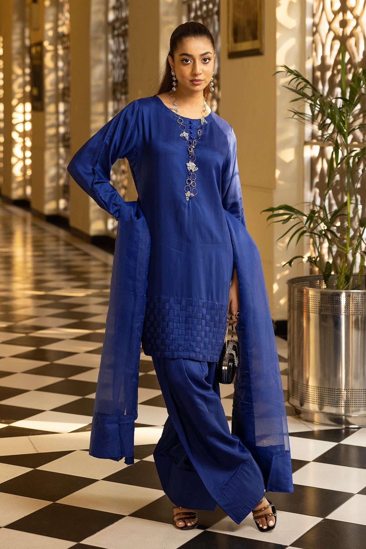 Hussain Rehar inspired Farshi Mummy & Me Ladies Blue Eid Outfit