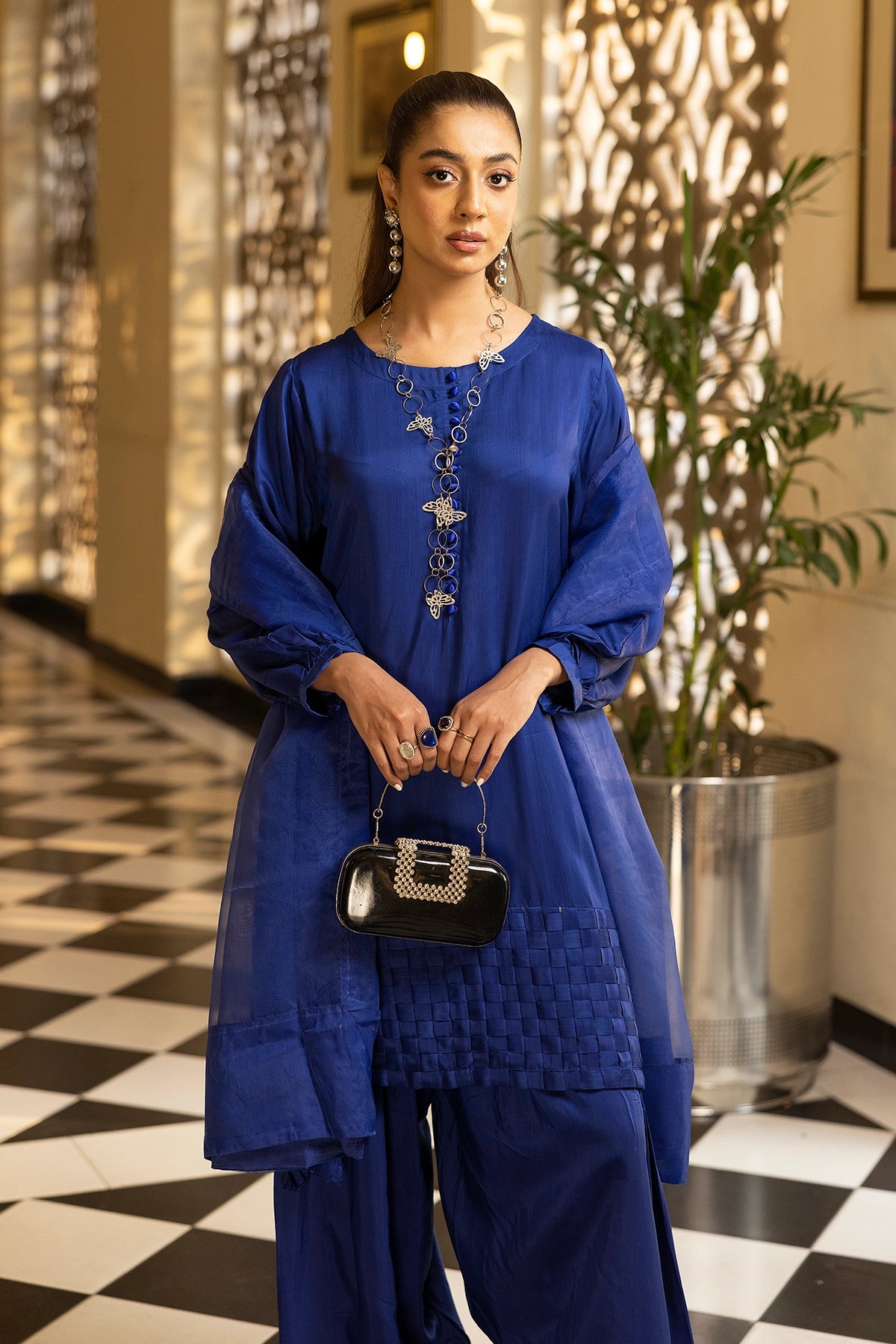 Hussain Rehar inspired Farshi Mummy & Me Ladies Blue Eid Outfit