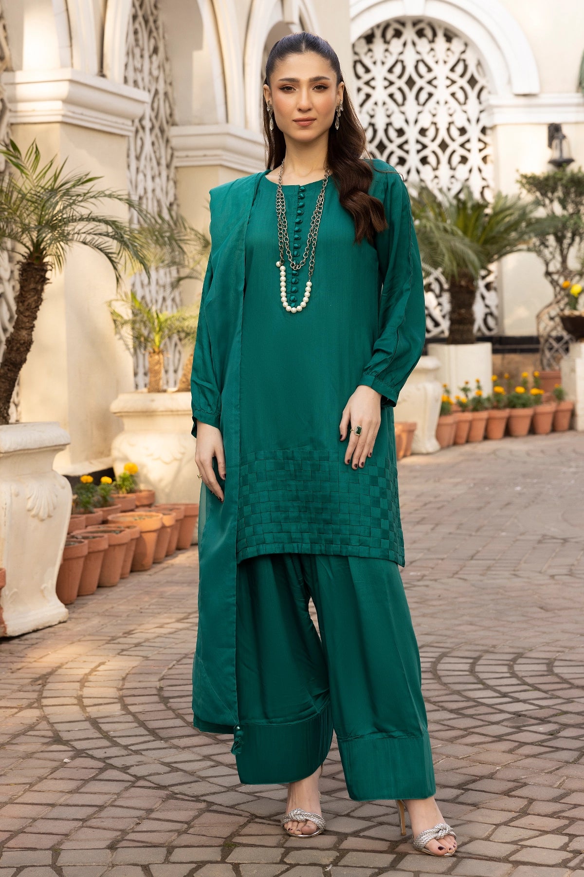 Hussain Rehar inspired Farshi Mummy & Me Ladies Green Eid Outfit