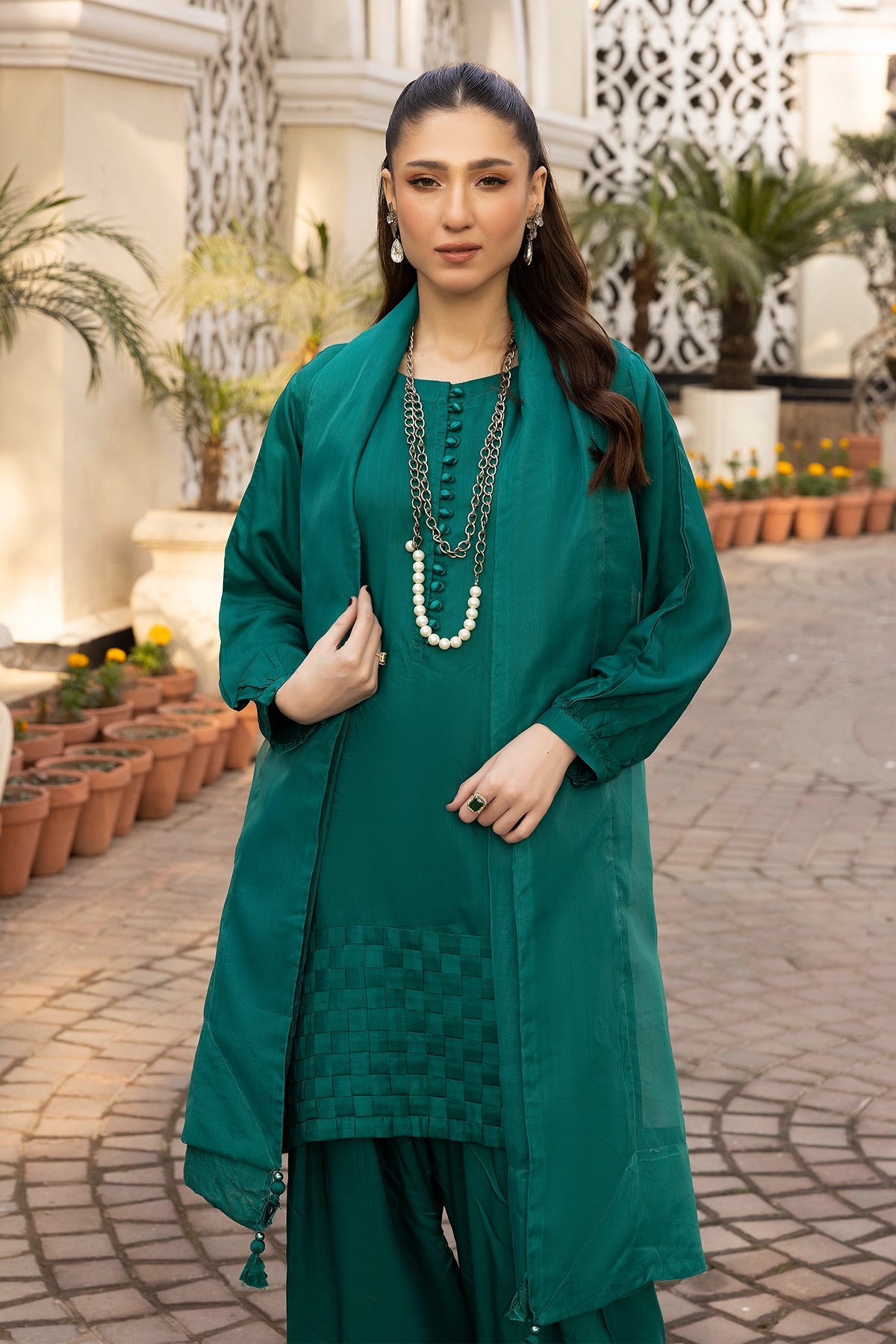 Hussain Rehar inspired Farshi Mummy & Me Ladies Green Eid Outfit