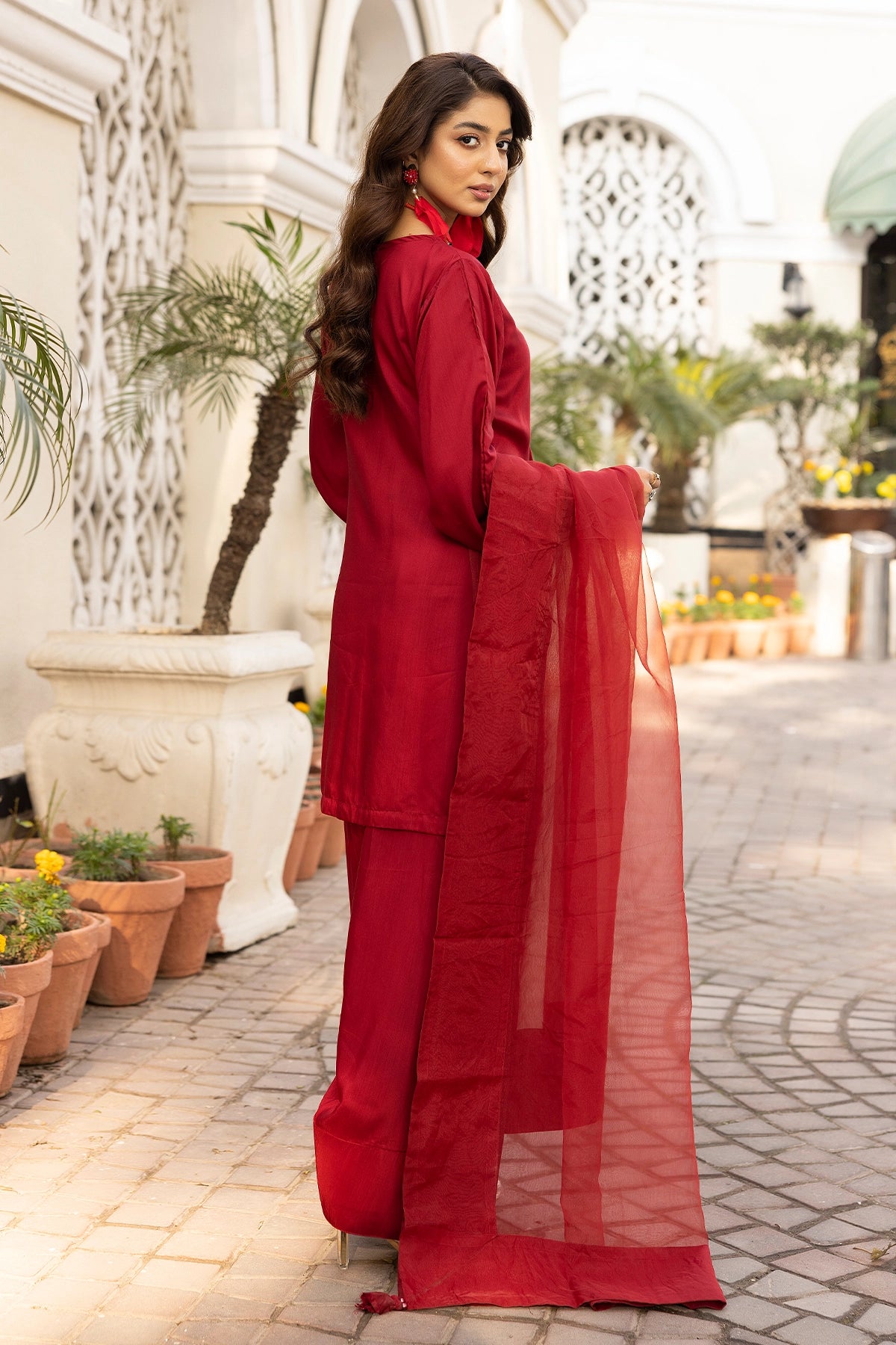 Hussain Rehar inspired Farshi Mummy & Me Ladies Red Eid Outfit