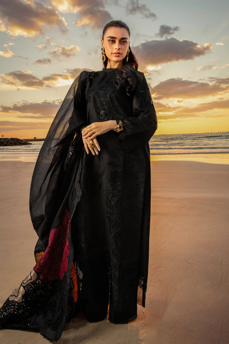 Rang Rasiya Rameen Inspired Embroidered Black 3 Piece Outfit