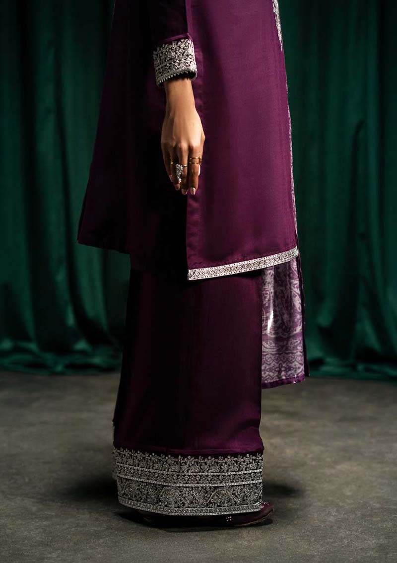 Boutique Eid Collection Regal Grape Embroidered Viscose Suit