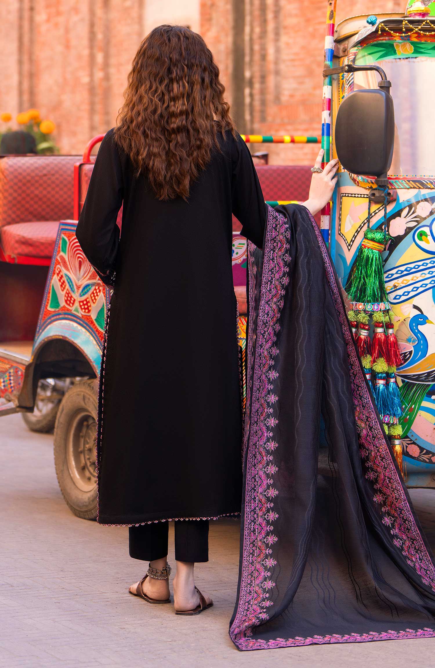 Bazaar Summer Festive Eid Collection Black Beauty Embroidered Suit