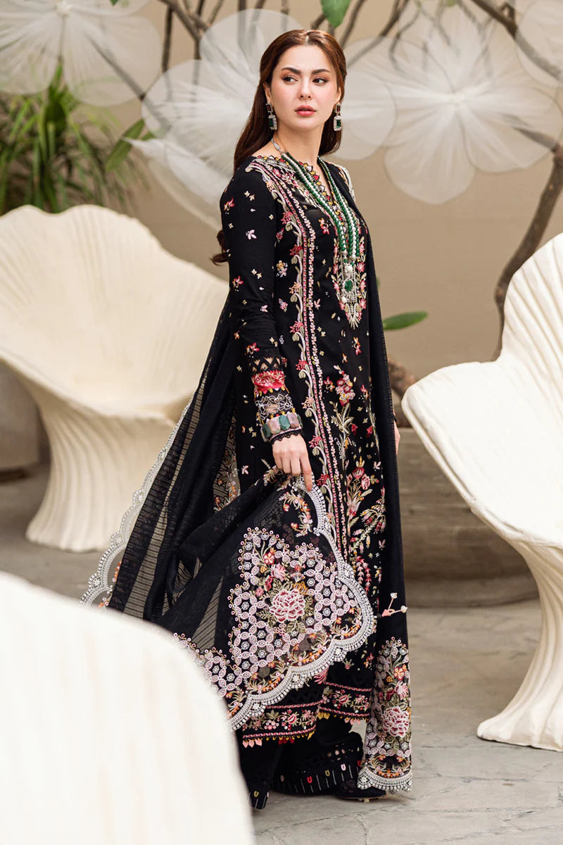 Qalamkar Inspired Eid Collection 3 Piece Outfit With Net Dupatta FP15 Hannah