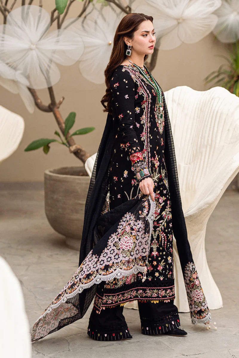 Qalamkar Inspired Eid Collection 3 Piece Outfit With Net Dupatta FP15 Hannah