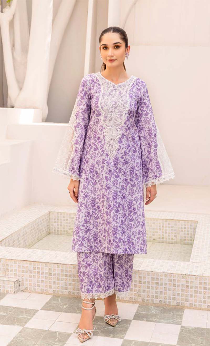 Ethnic Inspired Mummy & Me Ladies 3 Piece Outfit Lilac - Desi Posh