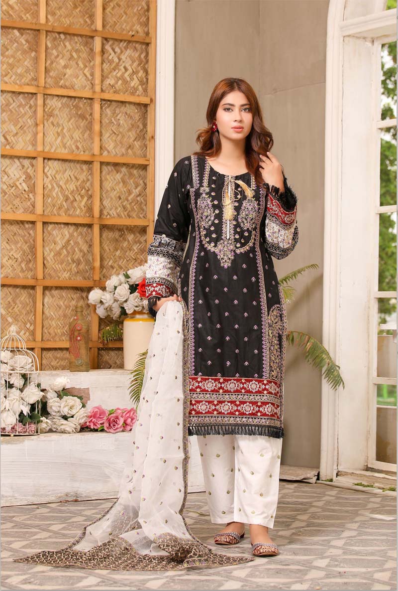 Black and outlet white lawn suits