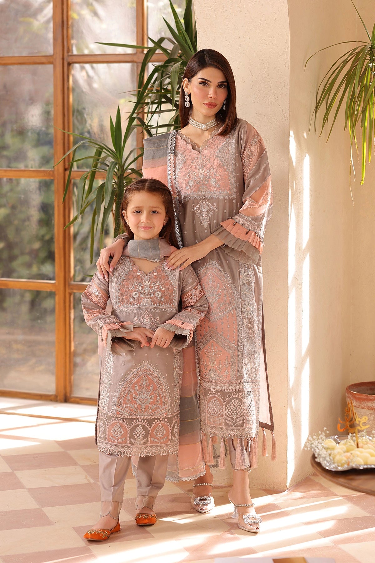 Ally's Mummy & Me Girls Embroidered Eid Outfit AL991K