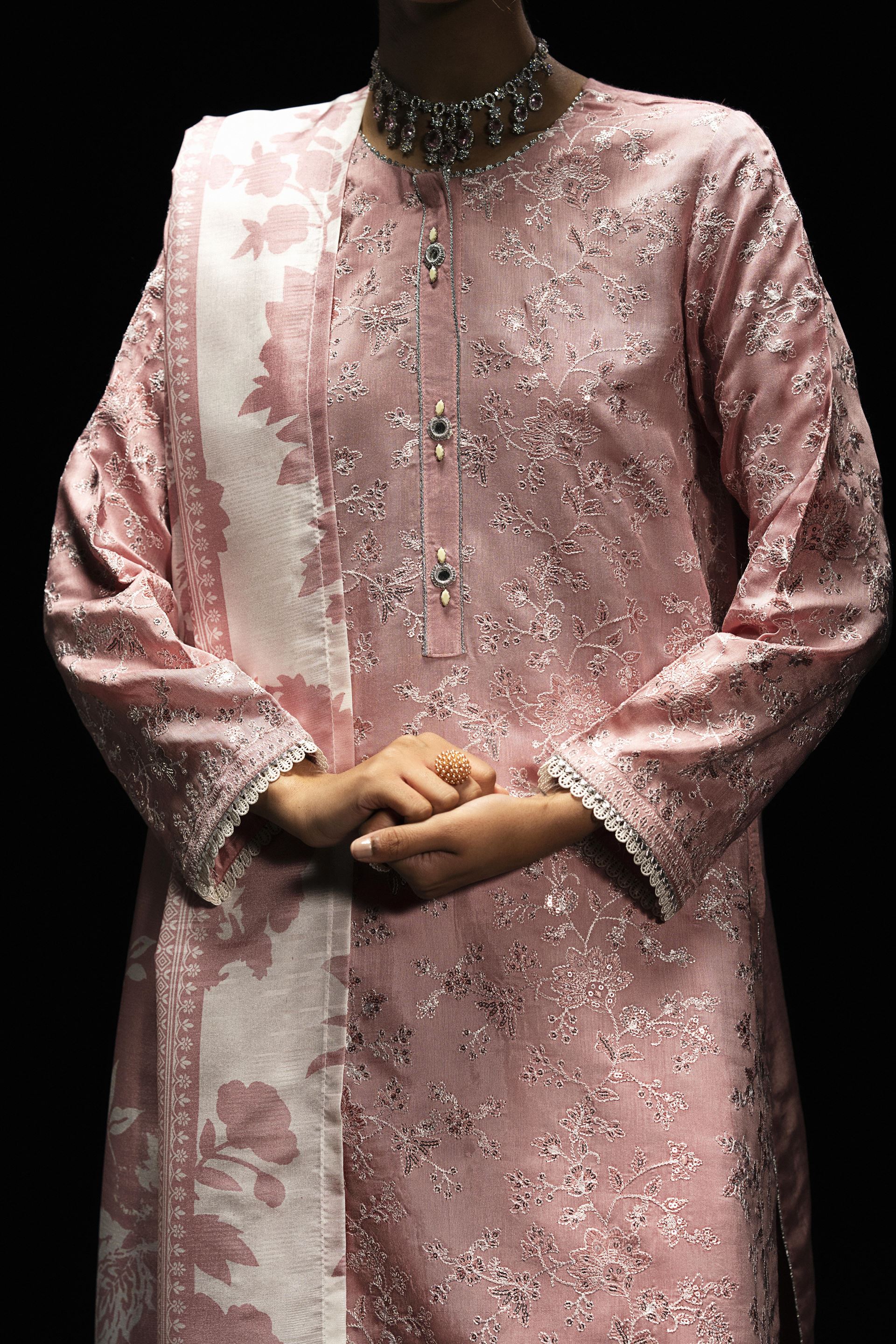 Boutique Eid Collection Blush Empress Embroidered Viscose Suit