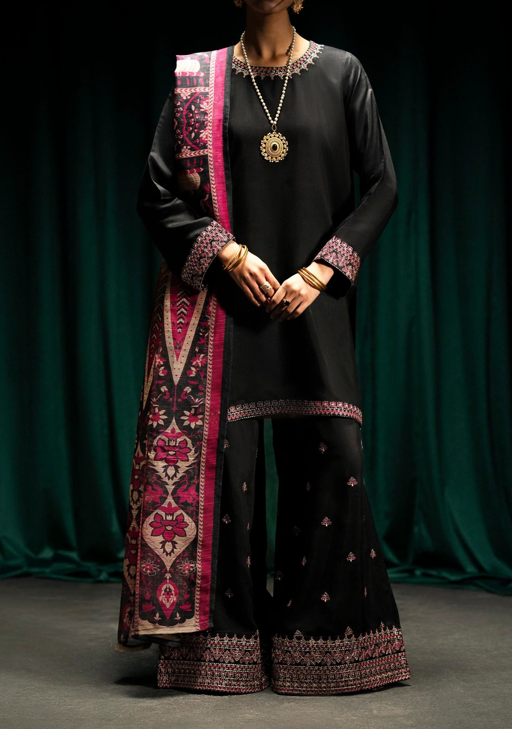 Boutique Eid Collection Shadow Grace Embroidered Viscose Suit